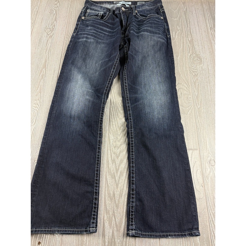 BKE Derek Jeans Mens 31R Straight Leg Dark Wash Denim Blue 31x32